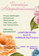 Tervetuloa kylätalolle lauantaina 11.5.2024 klo 13-15 